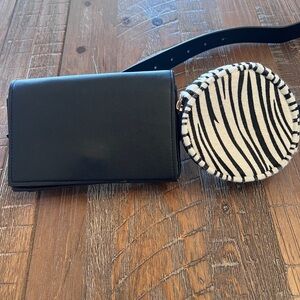 Black and White Crossbody Bag